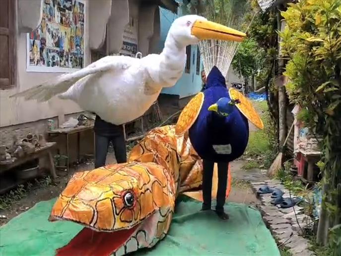 Assam: Majuli's Samaguri Satra artists gear up for Raas festival, traditional masks in making